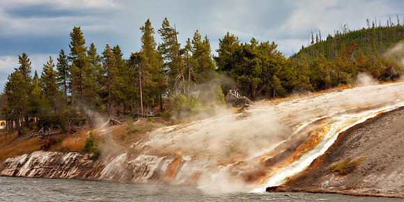 Steaming Geothermal Landscape
