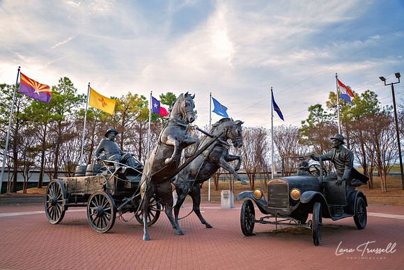 Sculptures at Cyrus Avery Centennial Plaza