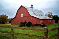 Red Barn Antique Tractor